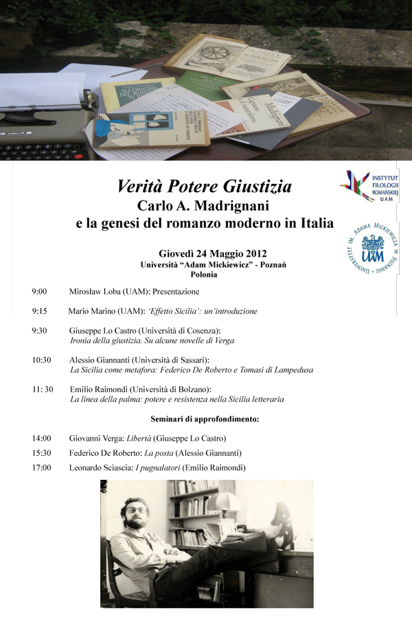 Verità Potere Giustizia Carlo A. Madrignani e la genesi del romanzo moderno in Italia